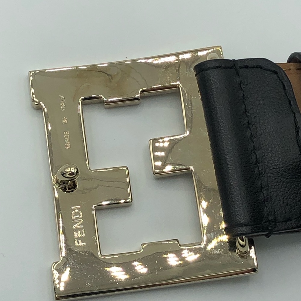 Fendi black leather belt size 34 - Picture 4 of 7